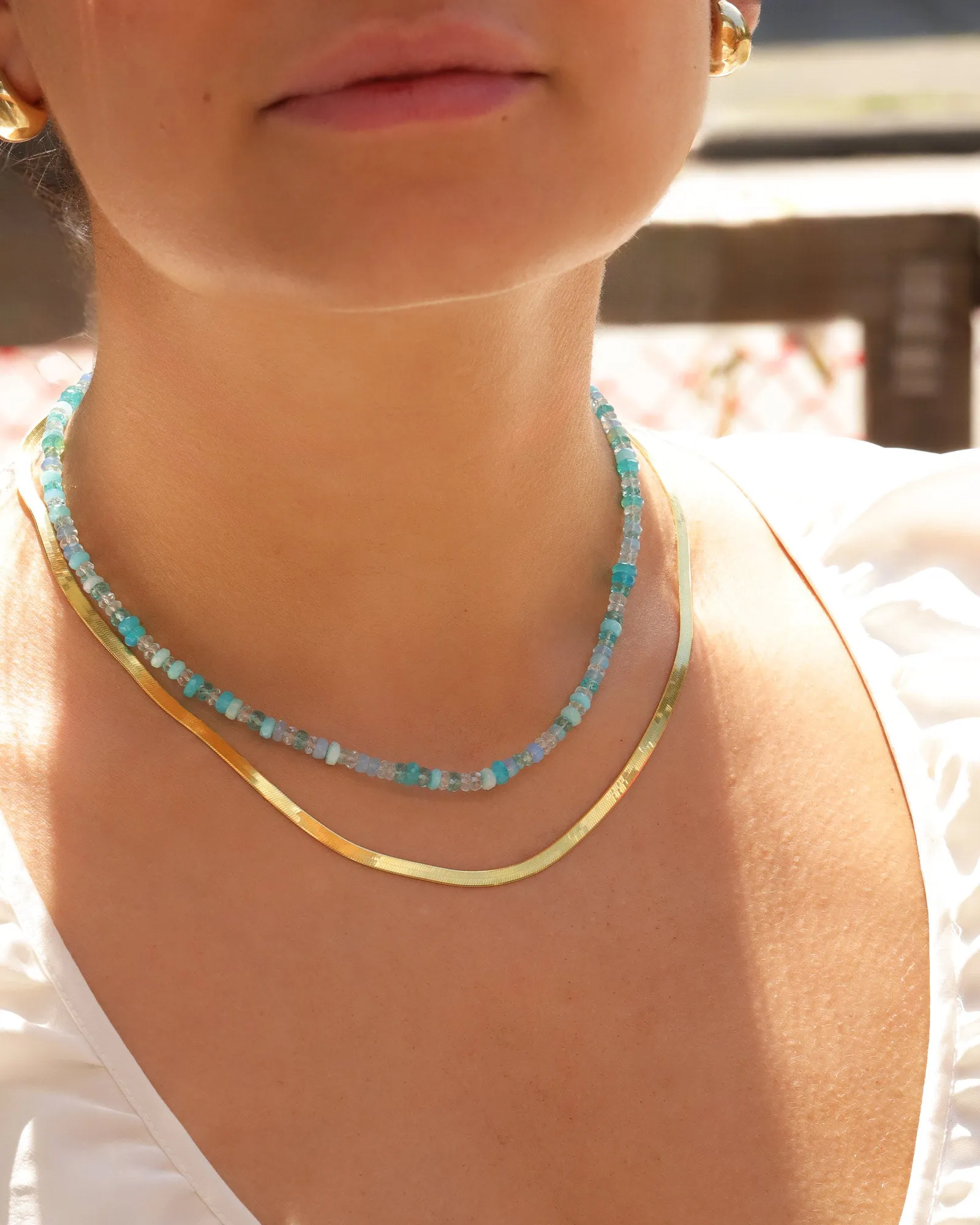 Herringbone Necklace | 3mm sold by Blue Ruby product image thumbnail 2