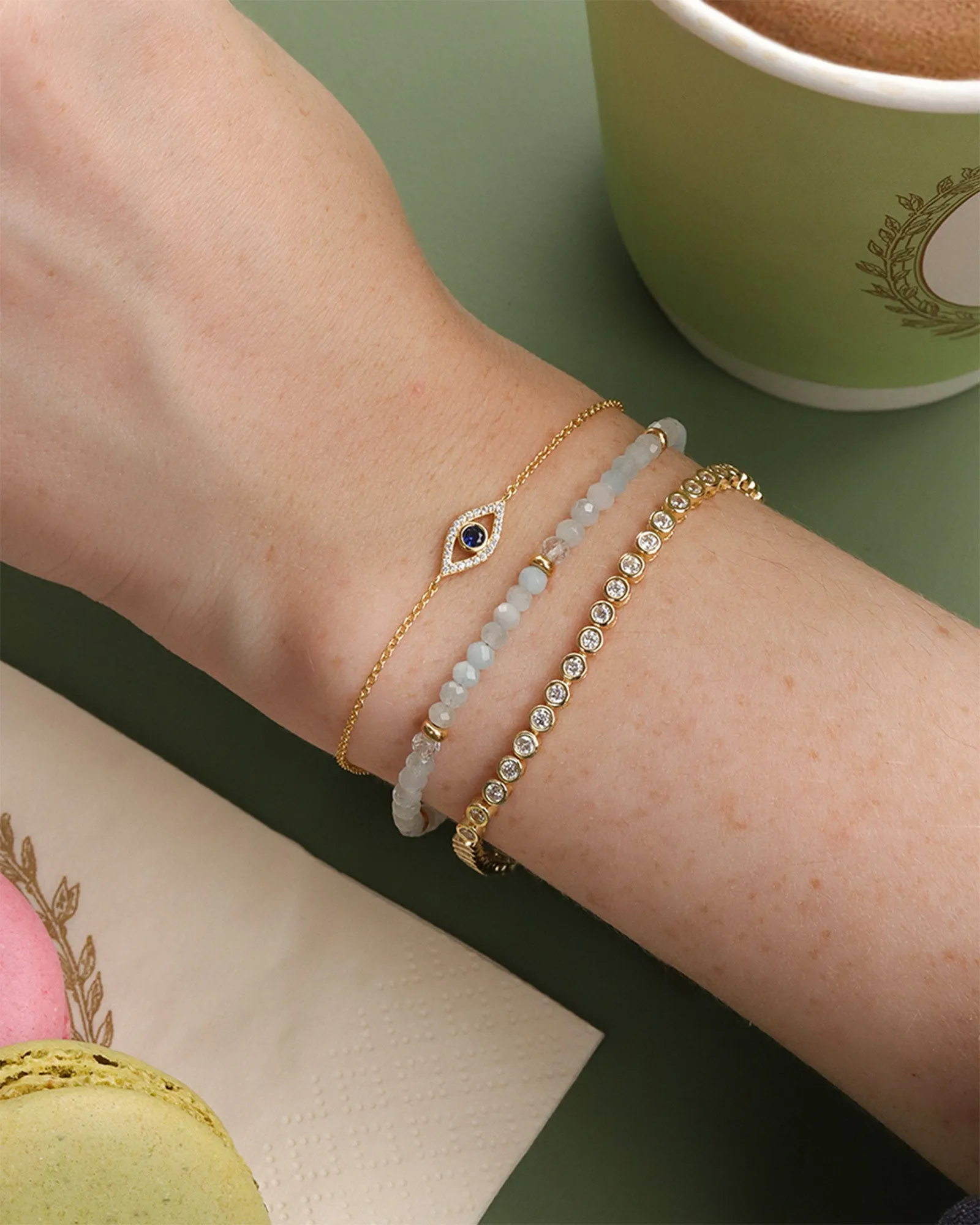 Round Bezel CZ Bracelet sold by Blue Ruby product image thumbnail 2