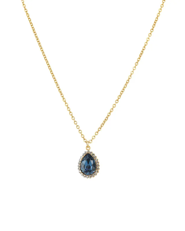 Teardrop Halo Necklace | 20mm sold by Blue Ruby