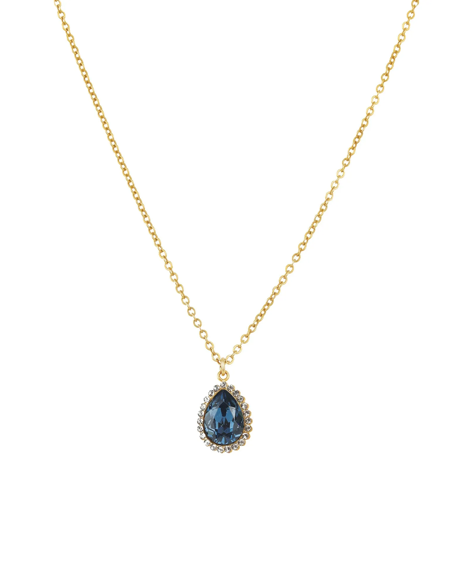 Teardrop Halo Necklace | 20mm sold by Blue Ruby