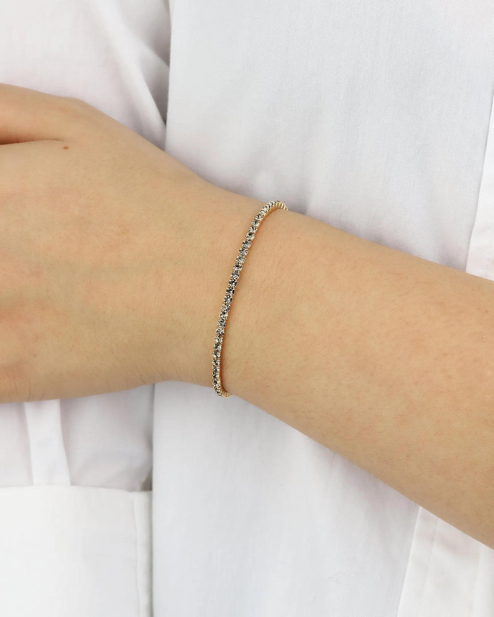 1 Row 2.5mm CZ Stretch Bracelet sold by Blue Ruby product image thumbnail 2