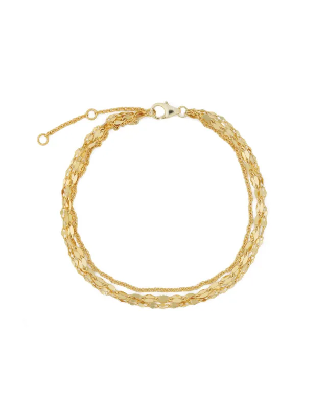 3 Row Shimmer Clasp Bracelet sold by Blue Ruby