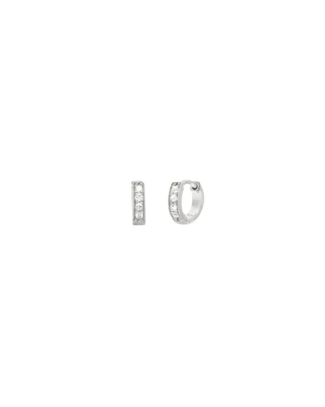 Pavé Huggies | 8mm sold by Blue Ruby