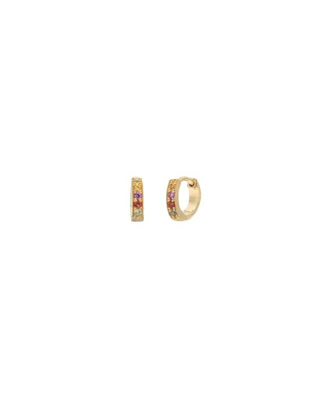 Pavé Huggies | 8mm sold by Blue Ruby