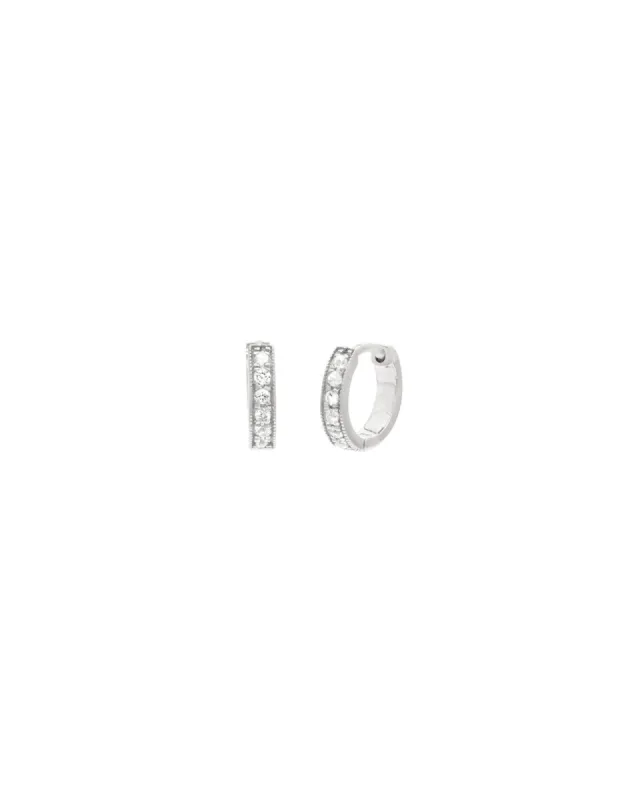 Pavé Huggies | 10mm sold by Blue Ruby