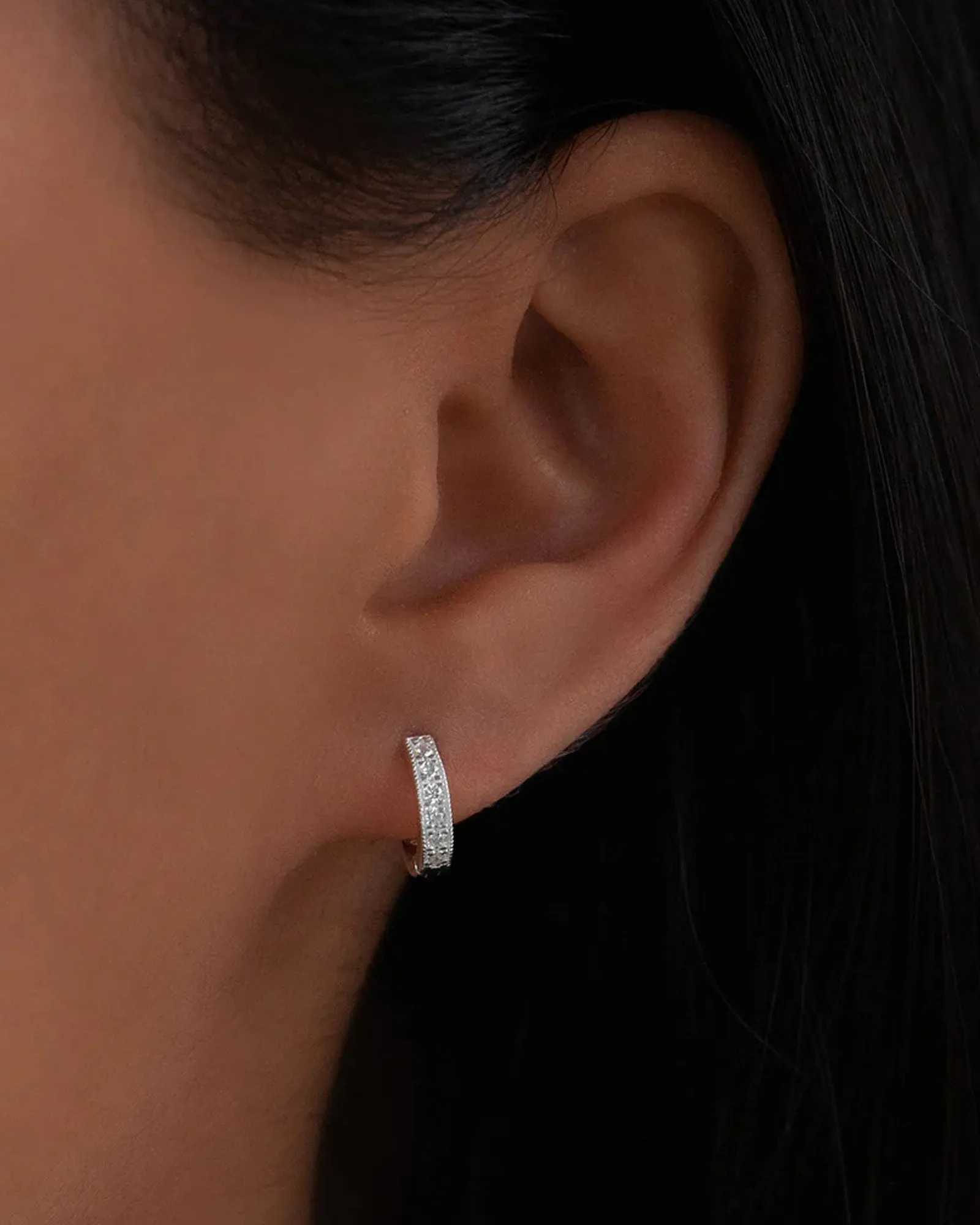 Pavé Huggies | 10mm sold by Blue Ruby product image thumbnail 2