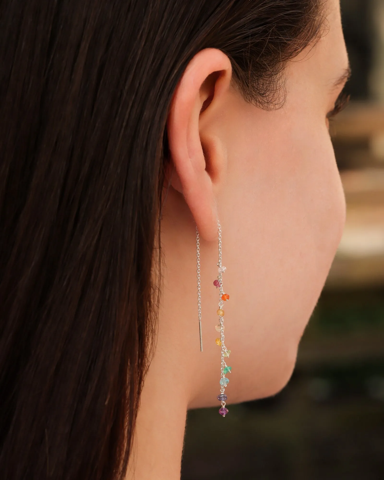 Mixed Stone Drop Chain Threaders sold by Blue Ruby product image thumbnail 2