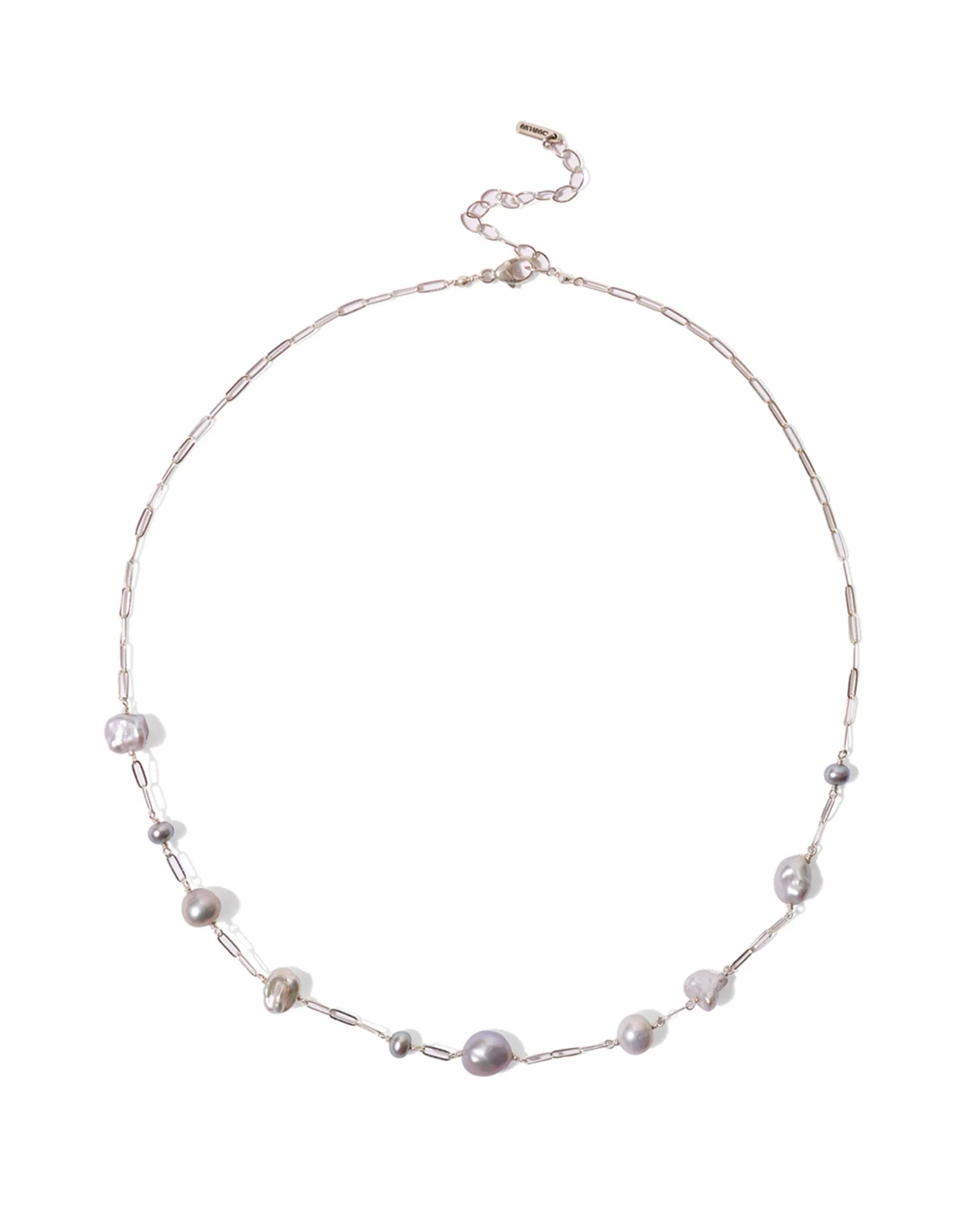 Keishi Pearl Paperclip Necklace sold by Blue Ruby