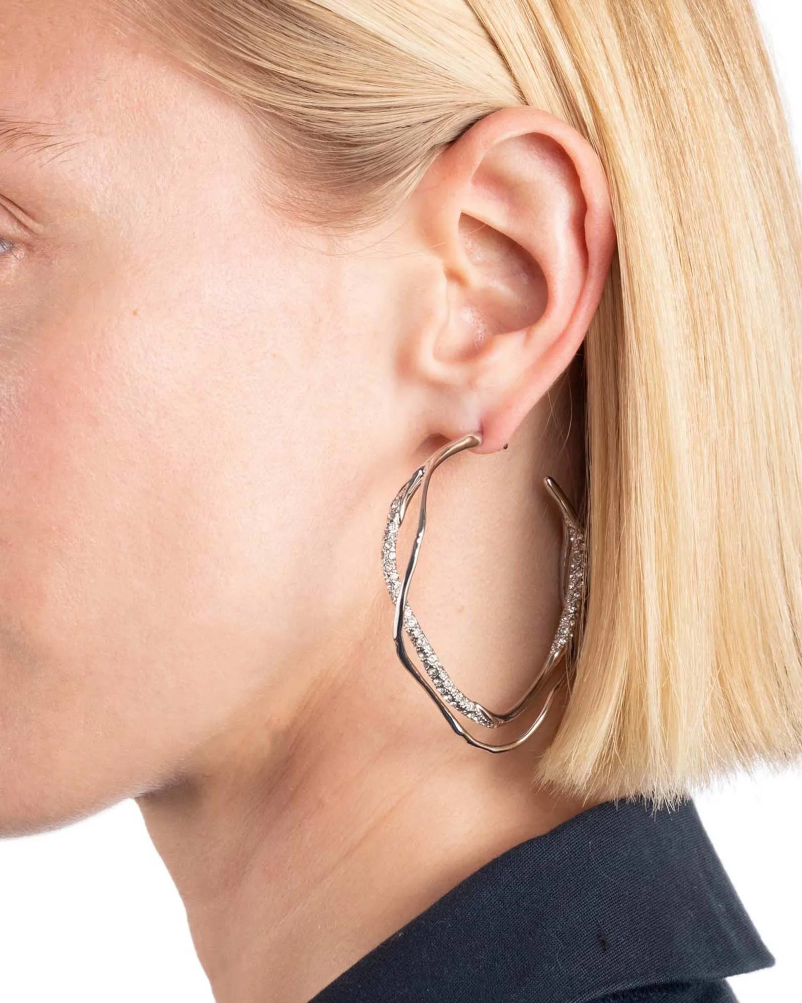 Intertwined Crystal Pavé Hoops sold by Blue Ruby product image thumbnail 2