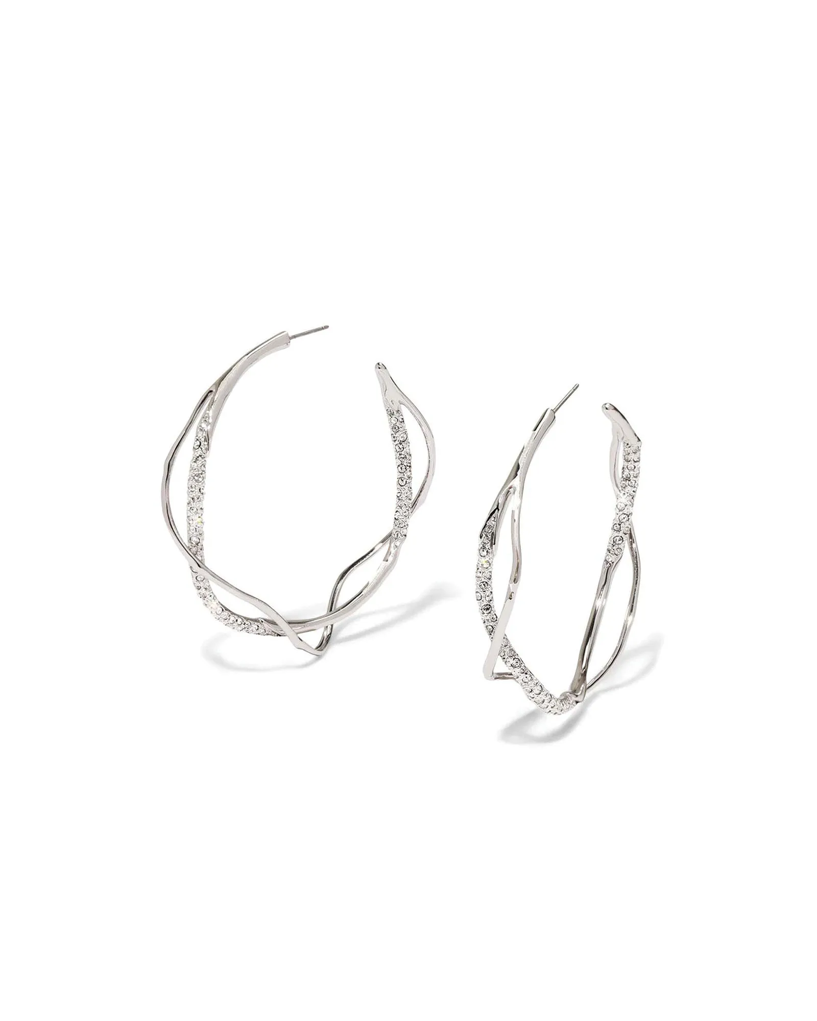 Intertwined Crystal Pavé Hoops sold by Blue Ruby