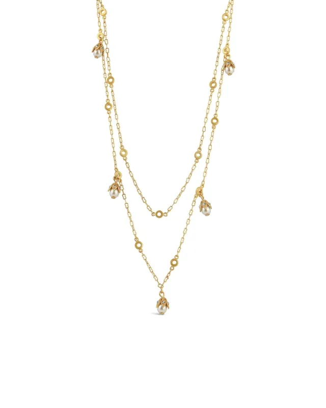 Two Row Cap Pearl Necklace sold by Blue Ruby