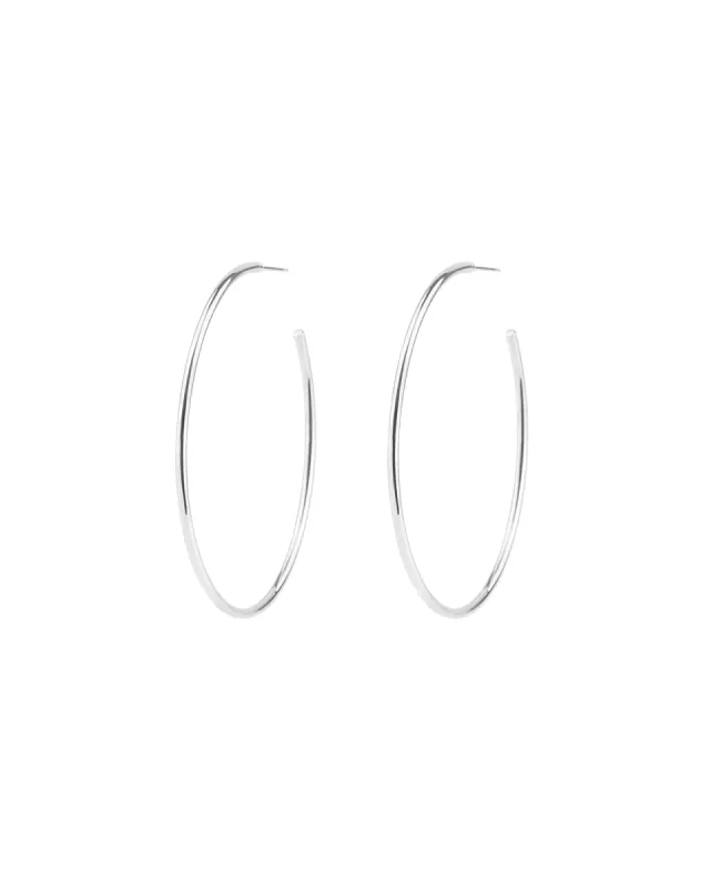 Thin Tube Hoops I 50mm sold by Blue Ruby