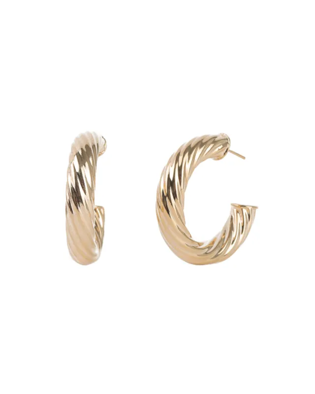 Twist Hoops | 38mm sold by Blue Ruby