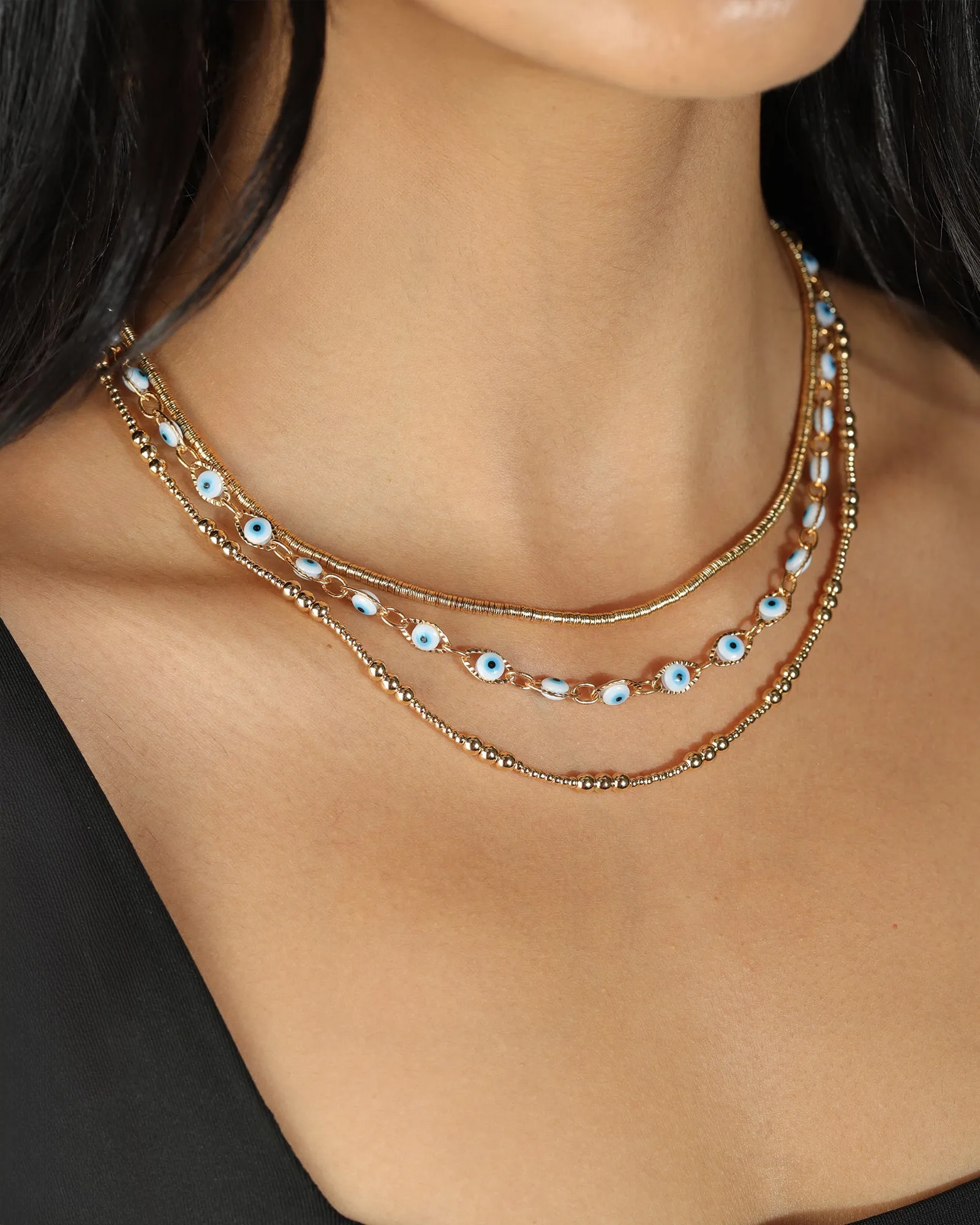 Multi Evil Eye Link Necklace sold by Blue Ruby product image thumbnail 2