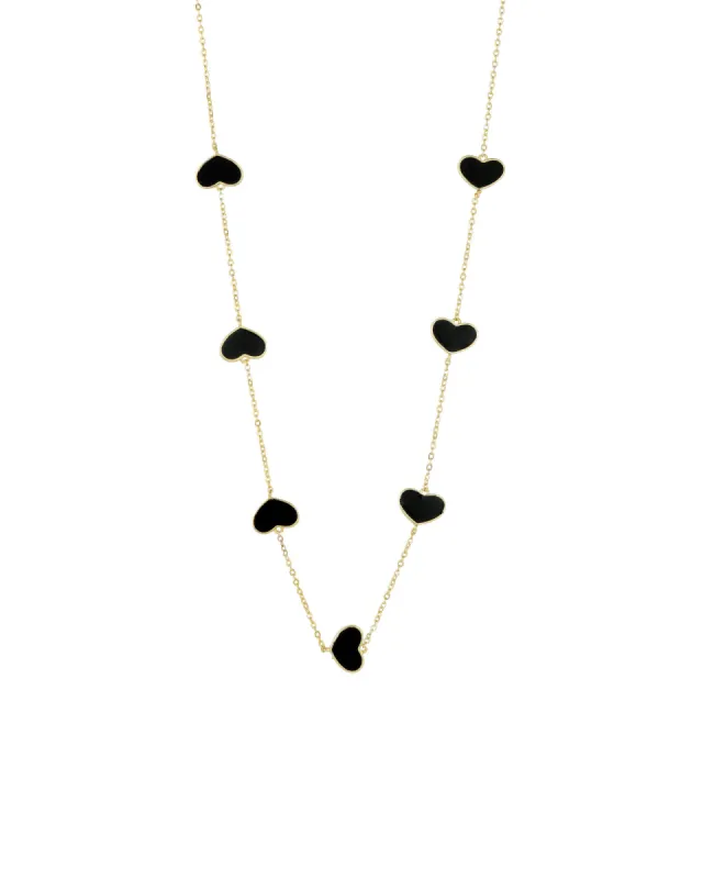 Enamel Heart Station Necklace sold by Blue Ruby