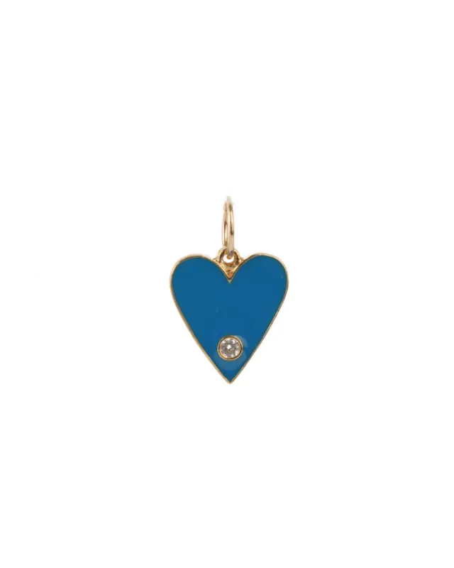 Heart Single CZ Enamel Charm sold by Blue Ruby