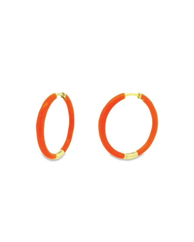 Enamel Hinge Hoops | 38mm sold by Blue Ruby
