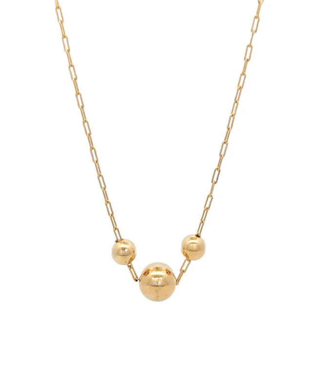 3 Ball Paperclip Chain Necklace sold by Blue Ruby