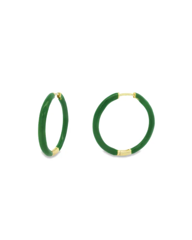 Enamel Hinge Hoops | 38mm sold by Blue Ruby