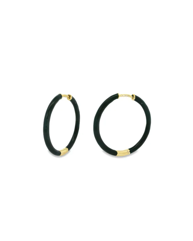 Enamel Hinge Hoops | 38mm sold by Blue Ruby