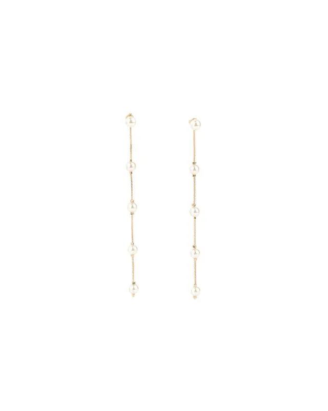 5 Pearl Station Drop Studs sold by Blue Ruby