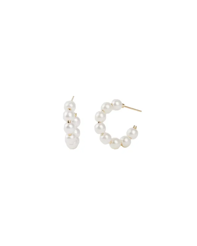 Pearl Hoops | 25mm sold by Blue Ruby