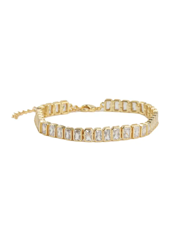 Rectangle CZ Tennis Bracelet sold by Blue Ruby