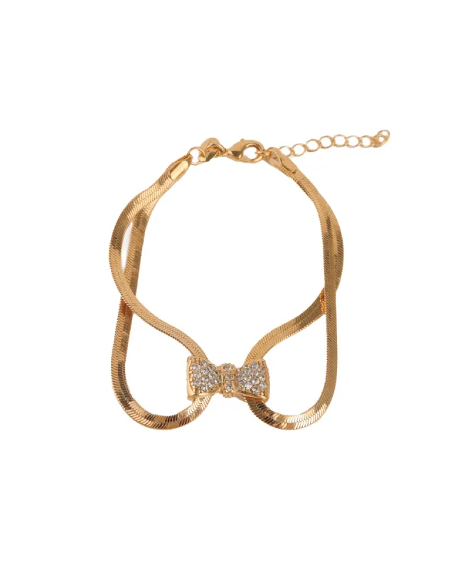 Herringbone Bow CZ Bracelet sold by Blue Ruby