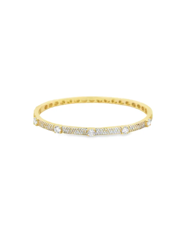 CZ Station Pavé Bangle sold by Blue Ruby