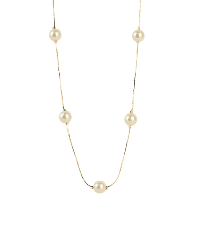 Long Pearl Station Necklace sold by Blue Ruby