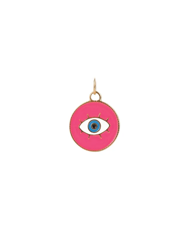 Evil Eye Round Enamel Charm sold by Blue Ruby