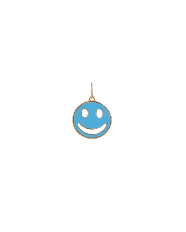 Round Smiley Face Enamel Charm sold by Blue Ruby
