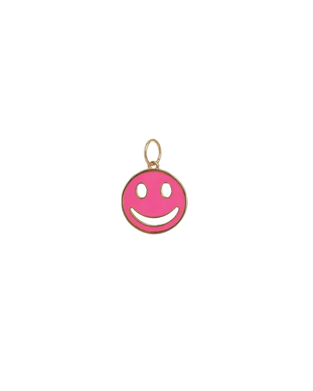 Round Smiley Face Enamel Charm sold by Blue Ruby