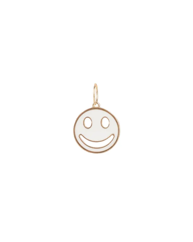 Round Smiley Face Enamel Charm sold by Blue Ruby