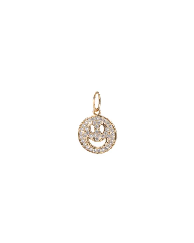 Smiley Face Pavé Charm sold by Blue Ruby