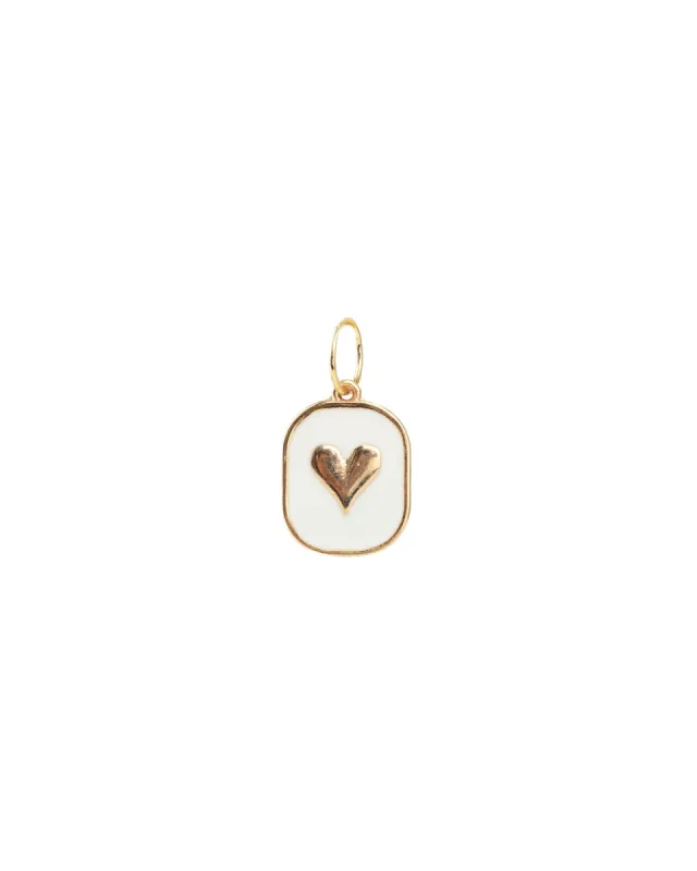 Heart Enamel Rectangle Charm sold by Blue Ruby