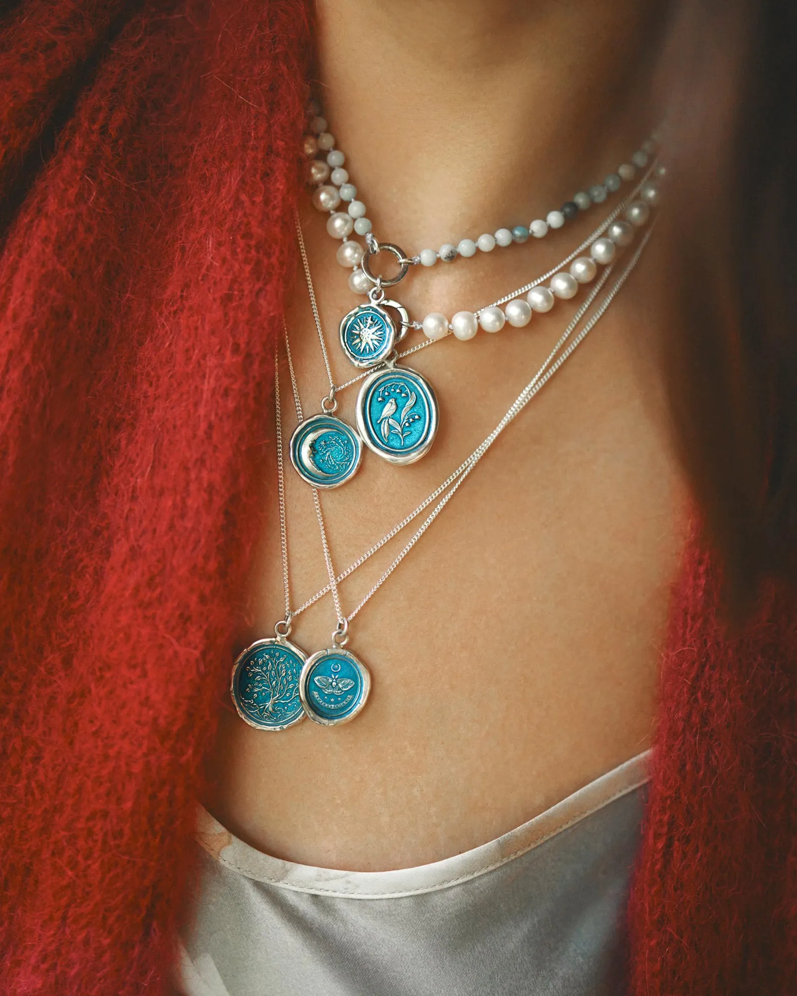 The World is Your Oyster Necklace | Capri Blue sold by Blue Ruby product image thumbnail 4
