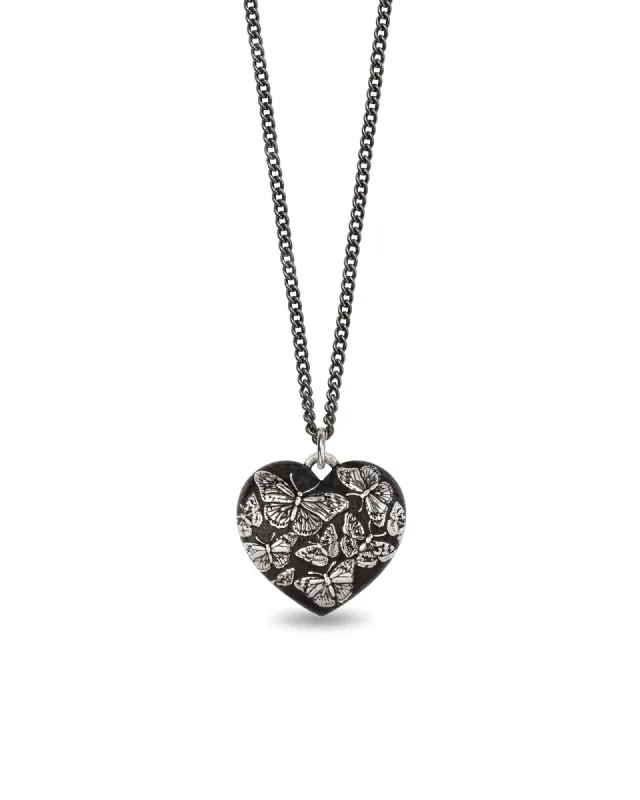 Butterfly Large Puffed Heart Talisman sold by Blue Ruby