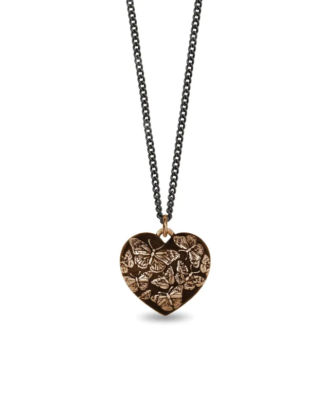 Butterfly Large Puffed Heart Talisman sold by Blue Ruby