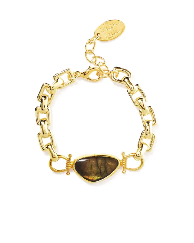 Large Link Bezel Stone Bracelet sold by Blue Ruby