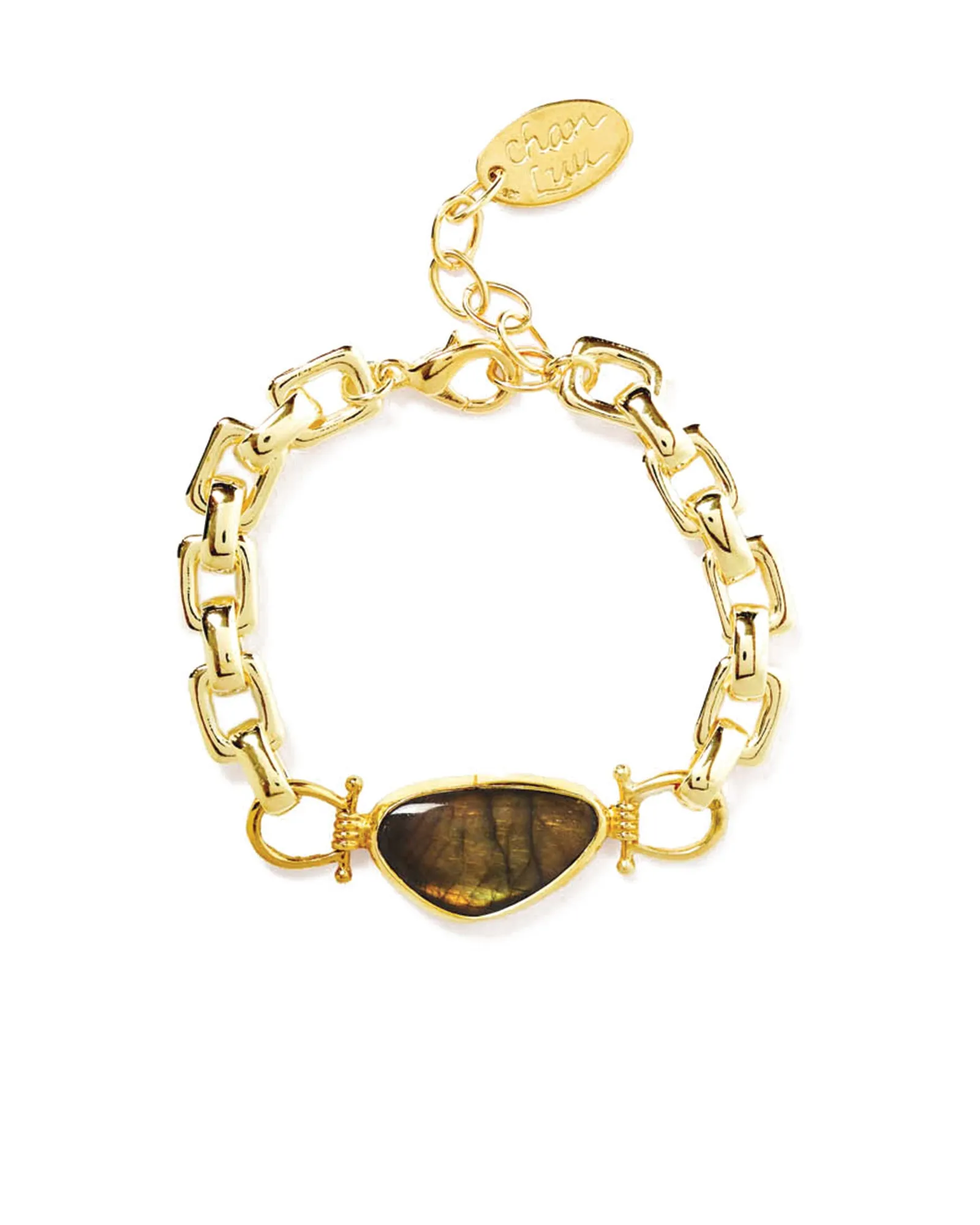 Large Link Bezel Stone Bracelet sold by Blue Ruby