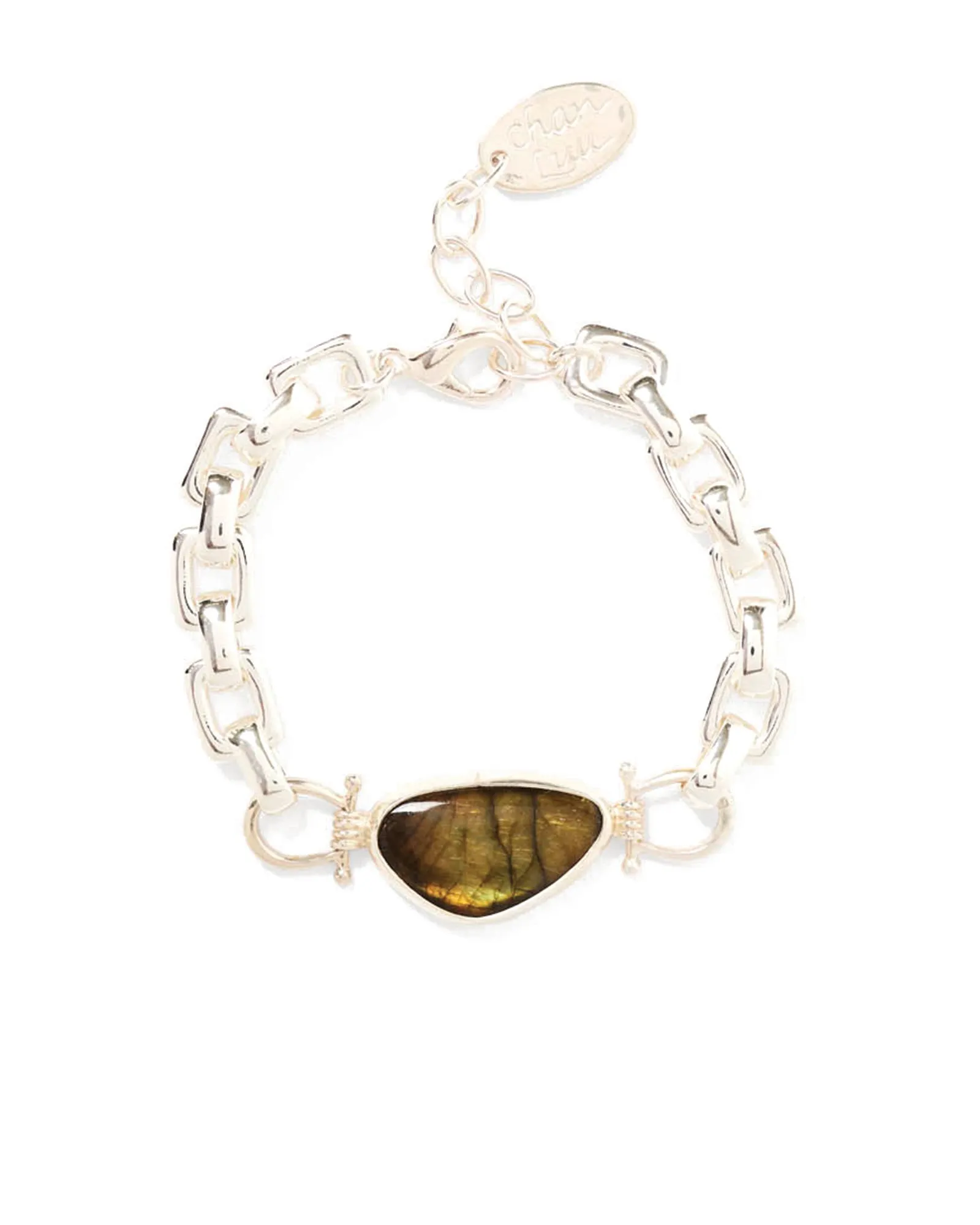 Large Link Bezel Stone Bracelet sold by Blue Ruby