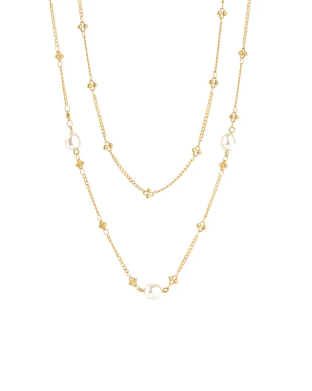 Two Row Pearl Necklace sold by Blue Ruby