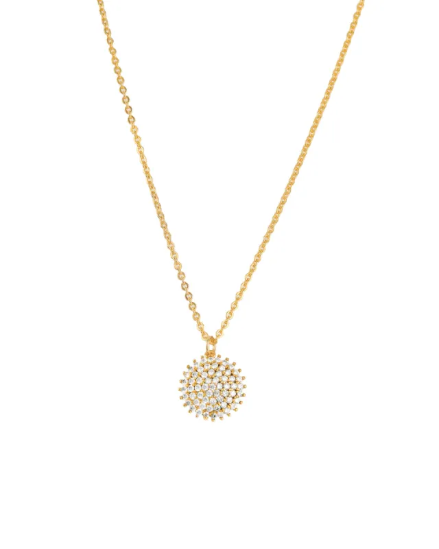 Pavé Disc Necklace sold by Blue Ruby