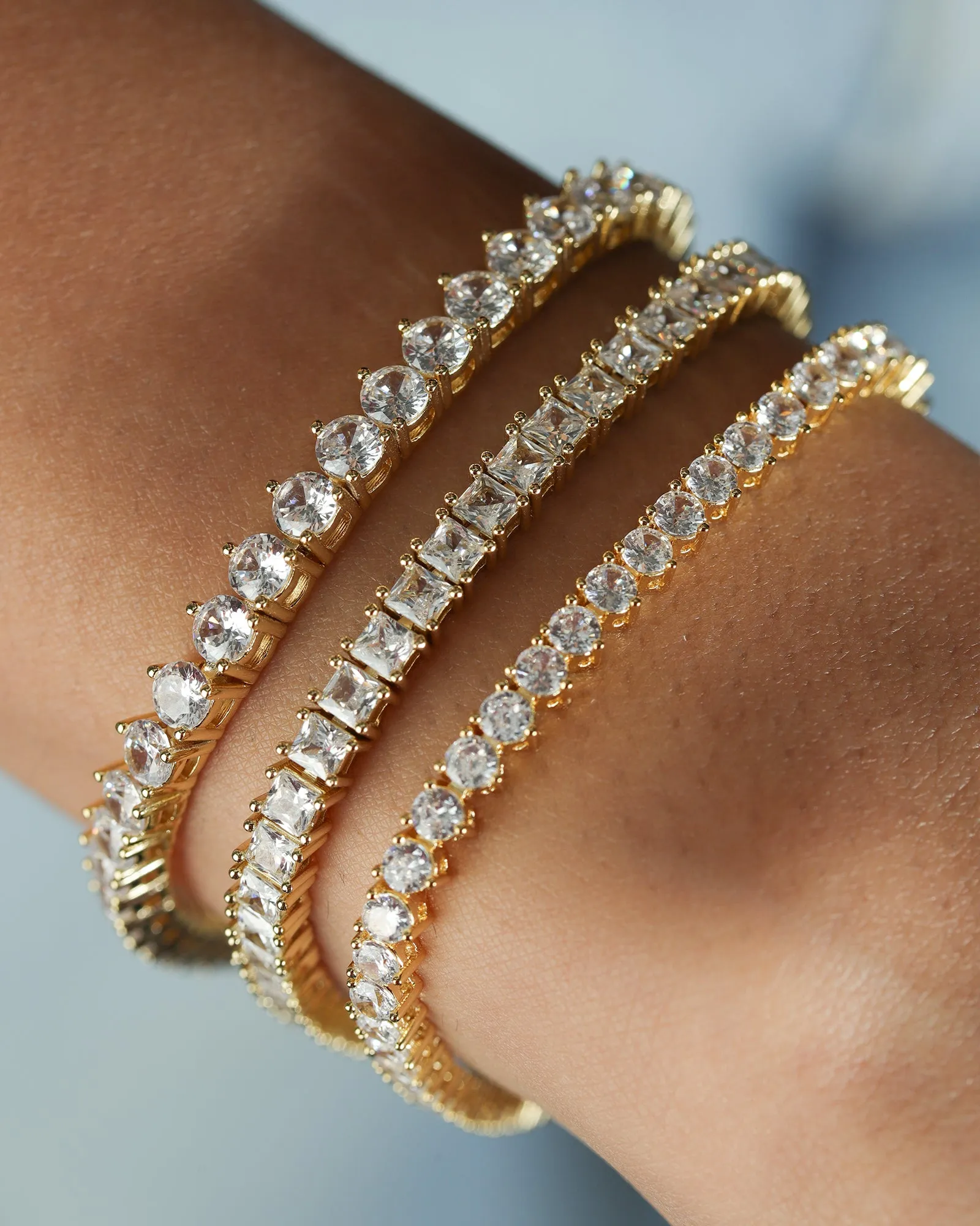 Tennis 3 Prong CZ Bracelet | 4mm sold by Blue Ruby product image thumbnail 2