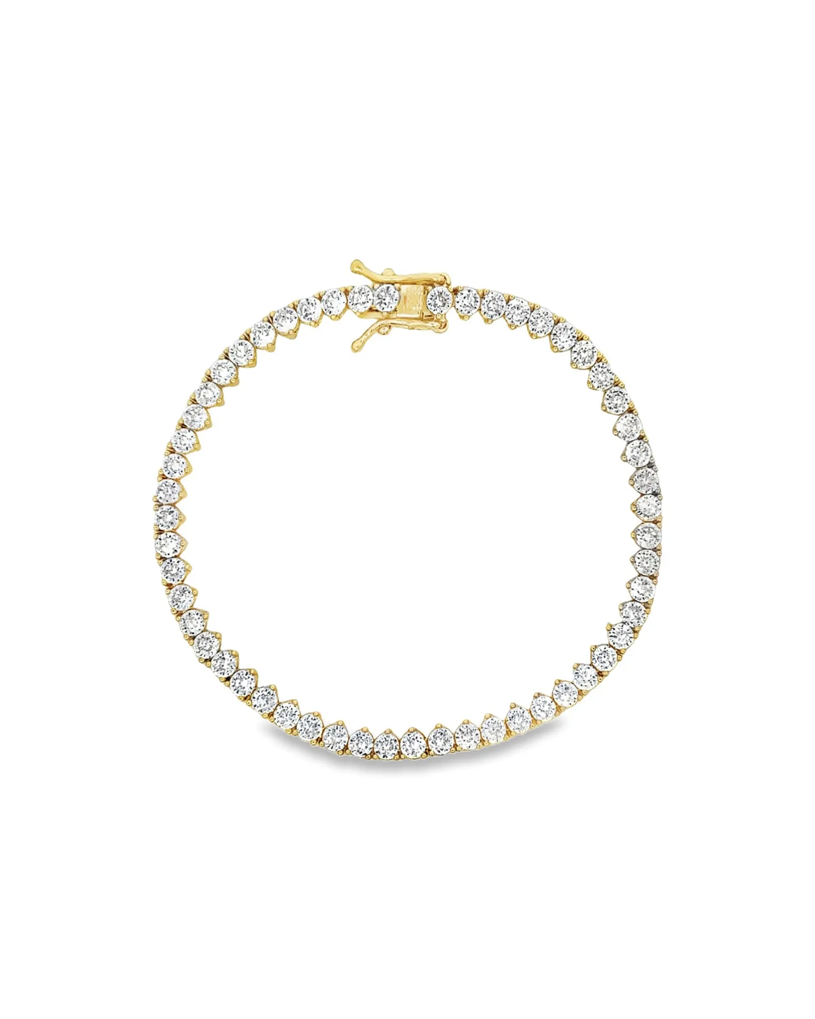 Tennis 3 Prong CZ Bracelet | 4mm sold by Blue Ruby