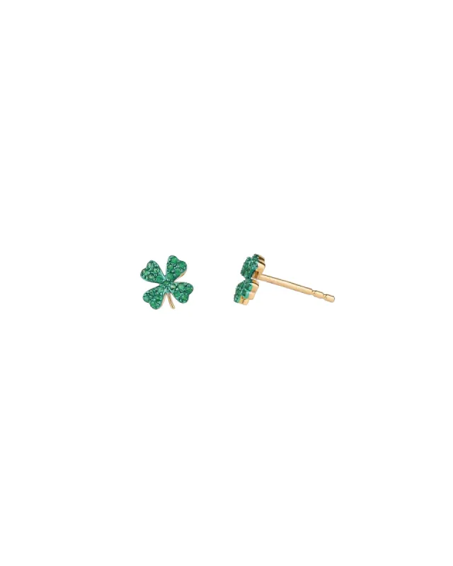 Clover Pavé Studs sold by Blue Ruby