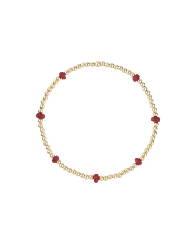 Beaded 7 Stone Bracelet | 2.5mm sold by Blue Ruby