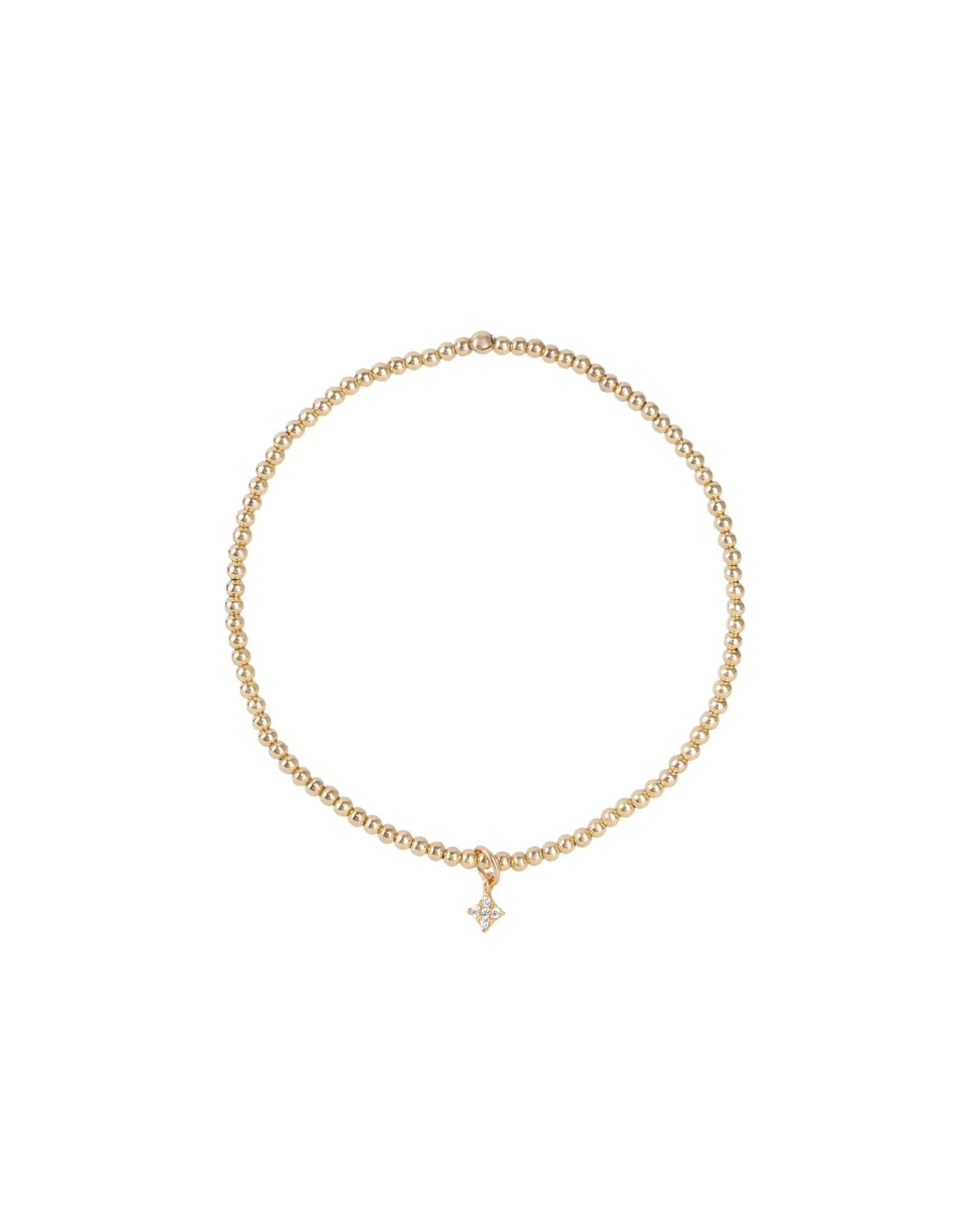 Beaded CZ Star Bracelet | 2mm sold by Blue Ruby