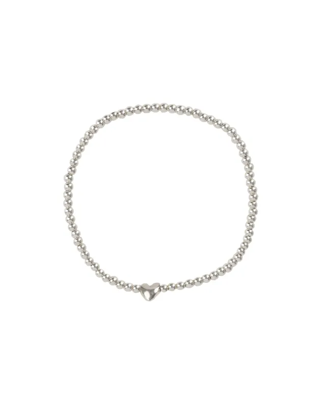 Beaded Heart Bracelet | 2.5mm sold by Blue Ruby